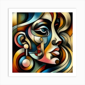 Abstract portrait 7 Art Print