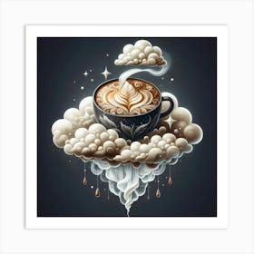 Coffee And Clouds 1 Art Print