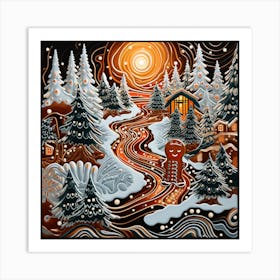 Christmas In The Woods Art Print