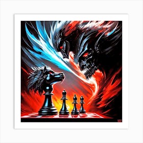 Demon Chess Art Print