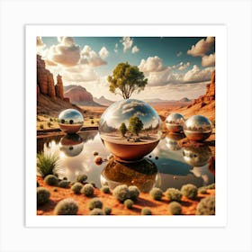 Spheres In The Desert Art Print