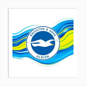 Brighton and Hove Albion Logo Wall Art 14 Art Print