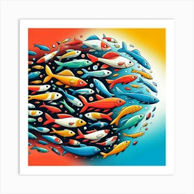 Fishes In The Sea Art Print