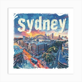 Sidney PostCard Artwork Art Print