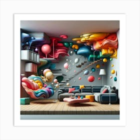 Colorful Living Room Art Print