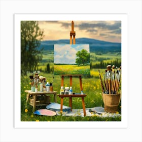 Landscape Painting 8 Art Print