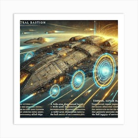 A Detailed Depiction Of The Astral Bastion, A Defe Art Print