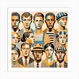 1950s People 01 Art Print