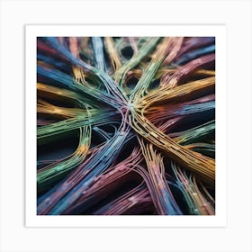 Colorful Wires 17 Art Print