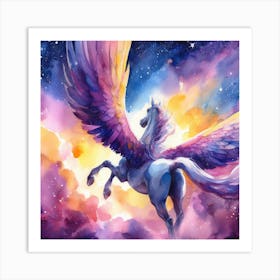 Unicorn In The Sky 1 Art Print