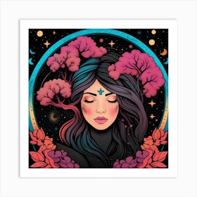 Kaleidoscope Girl Art Print