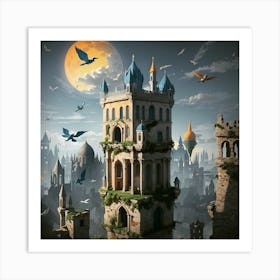 Night time in the City Art Print