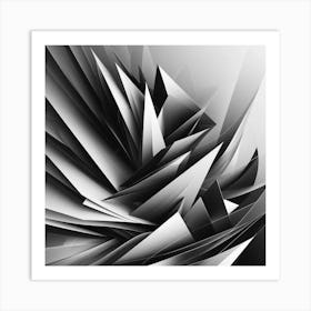 Abstract Black And White 1 Art Print