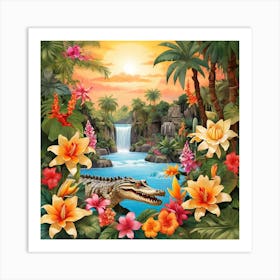 Tropical landscape 4 Art Print