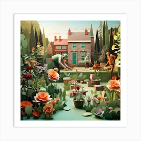 Garden Scene Art Print