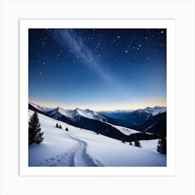 Night In The Mountains 2 Art Print