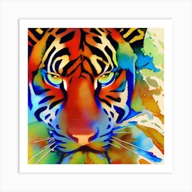 Watercolor Tiger Art Print