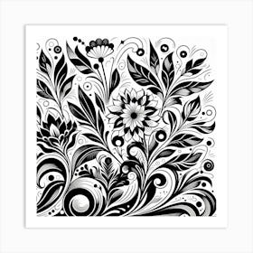 Black and White Abstract Art 262 Art Print