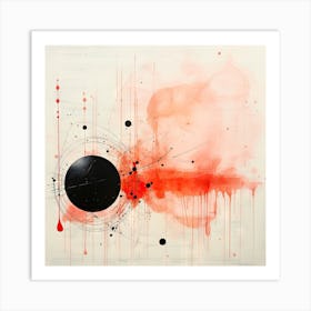 Abstract Painting 'Meeting' Art Print