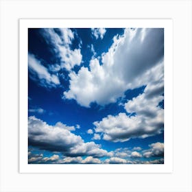 Blue Sky With Clouds 4 Art Print