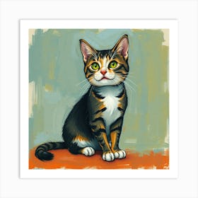 Cat Painting 3 Art Print