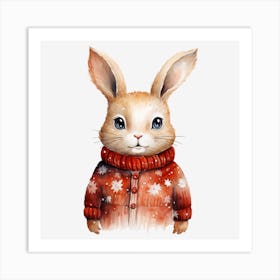 Rabbit In A Sweater Art Print