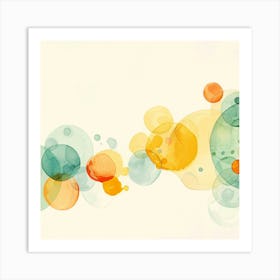 Watercolor Bubbles 1 Art Print