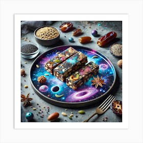 A Futuristic Dish Called Celestial Date & Nut Bars Art Print