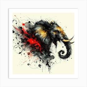 Elephant Painting Art Print