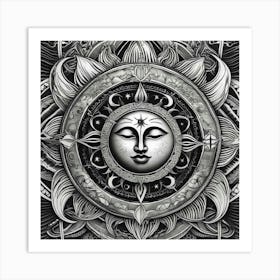 Sun Face Art Print