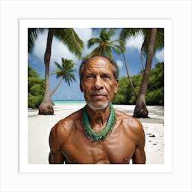 Man On The Beach Art Print