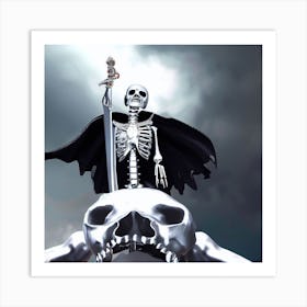 Skeleton With Sword 4 Art Print