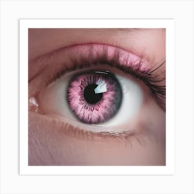 Pink Eye Stock Videos & Royalty-Free Footage Art Print