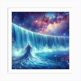 Waterfall In The Galaxy 1 Art Print