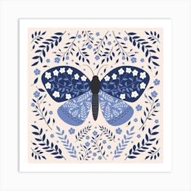 Blue Butterfly 1 Art Print