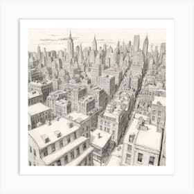 New York City Skyline 1 Art Print