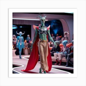 Aliens fashion show In Space Art Print