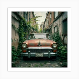 Old Car In Alley Art Print