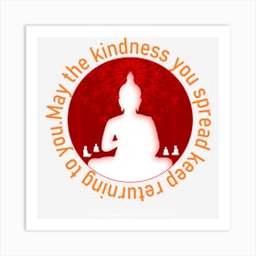 Limited Edition Mindfulness Buddha Spiritual Yoga Loving Kindness Medi Art Print