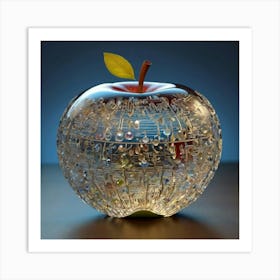 Apple With Music Notes 4 Art Print