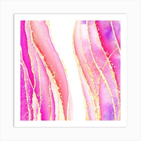 Sparkling Pink Agate Texture 14 1 Art Print