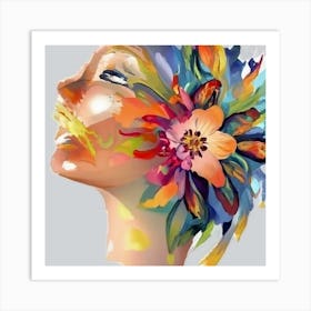 Abstract Empowered Elegant Woman Art Print