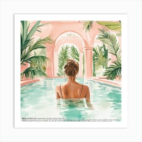 Tranquility At The Poolside Poster