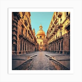 Street Scene In Malta Art Print