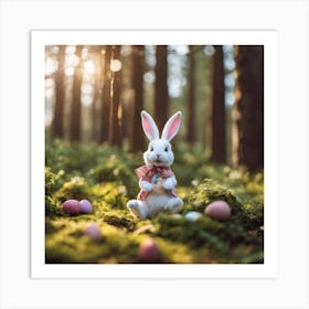 Easter Bunny In The Forest 6 Art Print