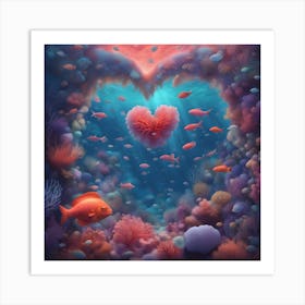 Heart Of Coral Reef Art Print