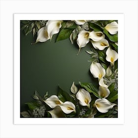 White Calla Lilies Art Print