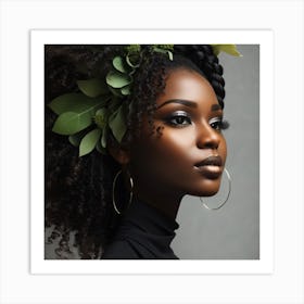 Portrait Of African-American Woman Art Print