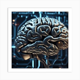 Artificial Intelligence Brain 57 Art Print