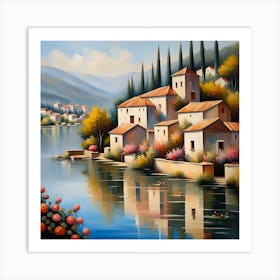 House By The Lake Art Print